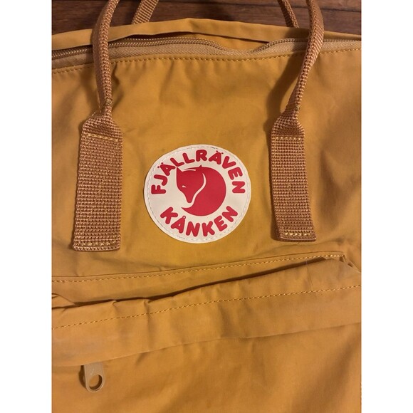 Fjallraven Kanken Classic Backpack 23510 Yellow Bag Unisex Logo Pockets - Picture 2 of 12
